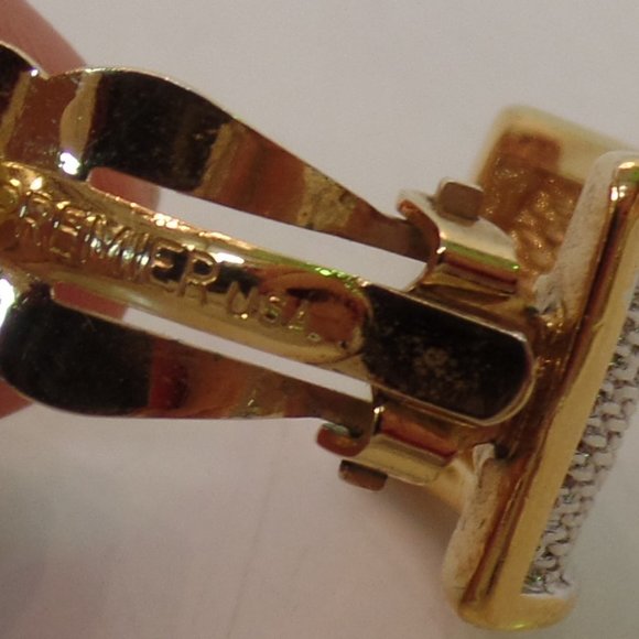 Vintage, Gold & Silvertone  Clip On Earrings by Premier USA. - Picture 4 of 12